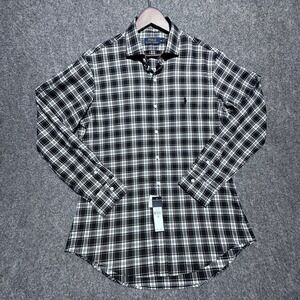 Polo Ralph Lauren Men's Plaid Button-Down Shirt M Black White Classic Casual NWT
